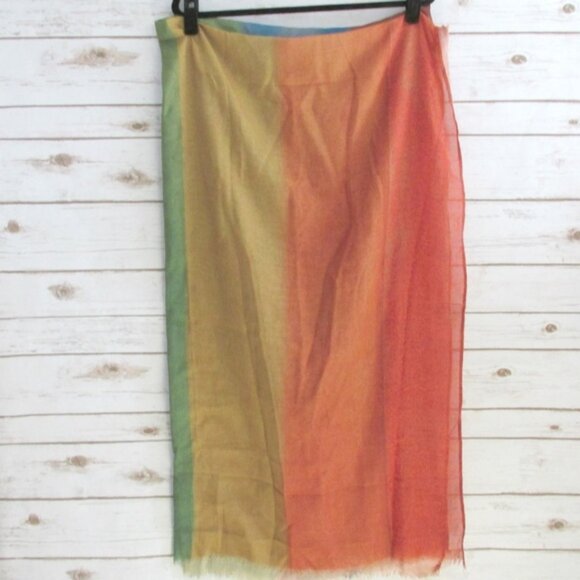 Boho Rainbow Wrap Scarf Shawl - Picture 5 of 7